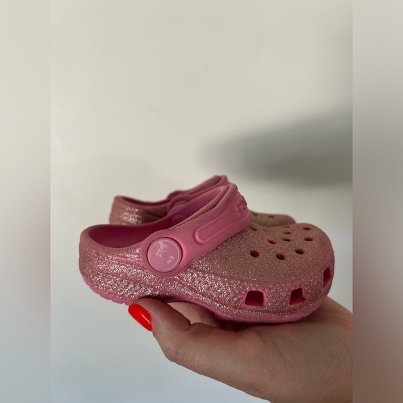 Pink Glitter Croc Clogs - Picture 3 of 6
